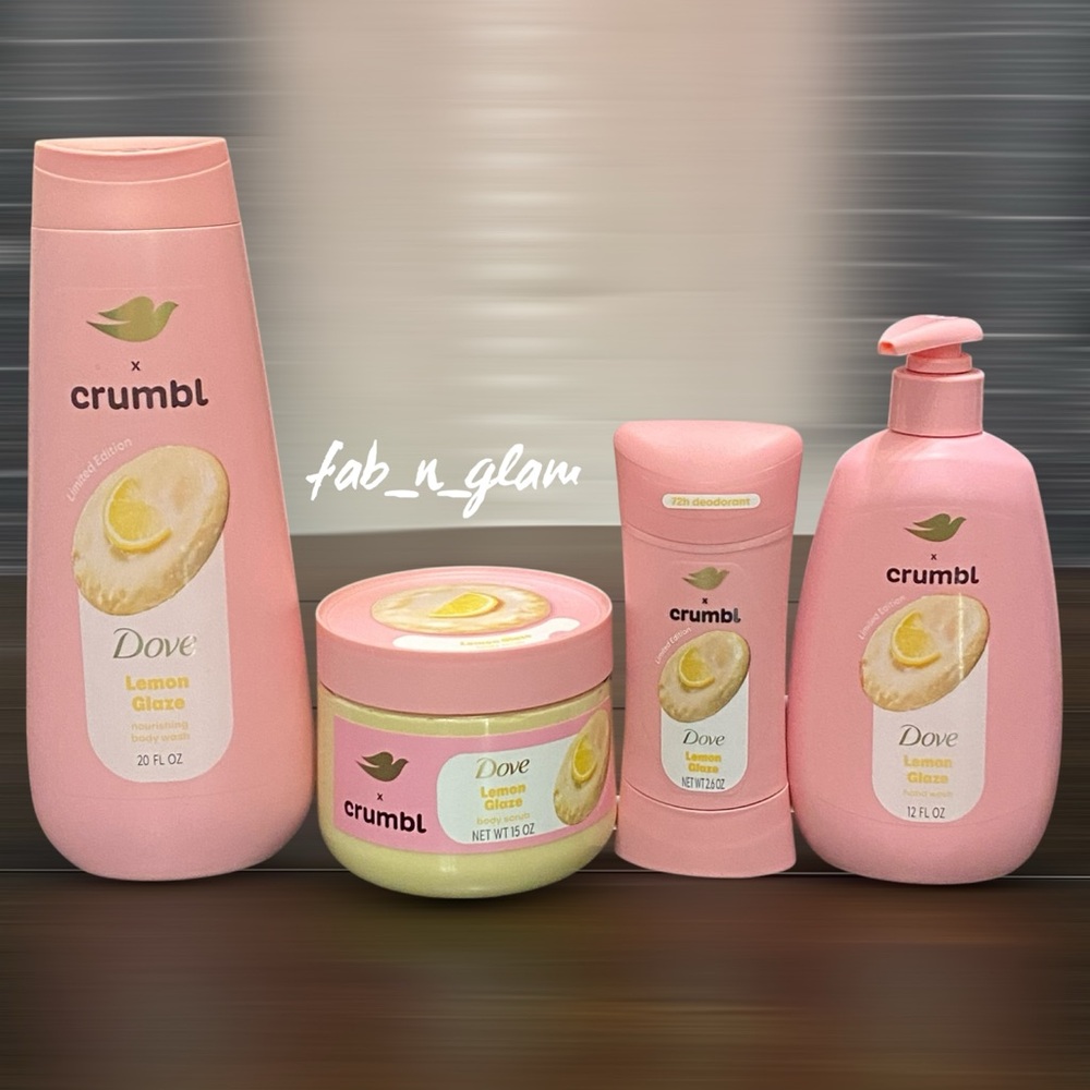 Set of 4 Limited Edition Dove x Crumbl— Lemon Glaze Bundle